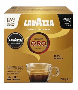 Lavazza Capsule A Modo Mio Qualita Oro, cafea macinata ambalata in atmosfera protectoare 0.27 kg